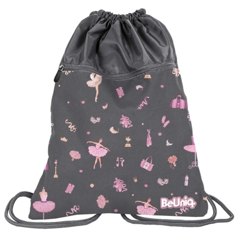 black and pink ballerina drawstring bag BUniq