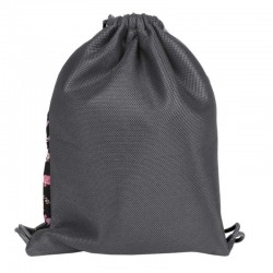 black and pink ballerina drawstring bag