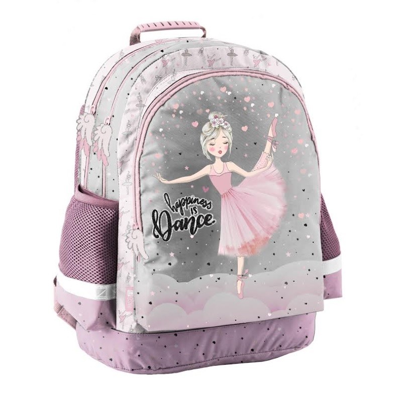 Ballerina Schulrucksack für Mädchen Happiness is dance