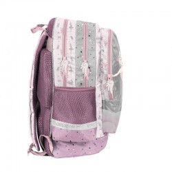 silver/pink ballerina schoolbag Happiness is dance -balletgift