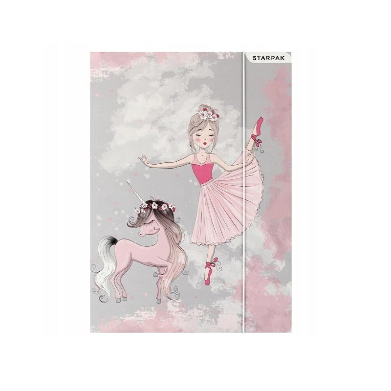 ballerina Mappe mit Gummiband Einhorn