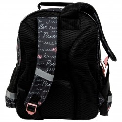 black and pink ballerina schoolbag