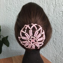 filet de chignon avec perles