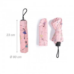 pink vintage ballerina umbrella for kids