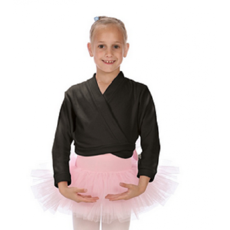 ballet wrap sweater Sansha black fleece