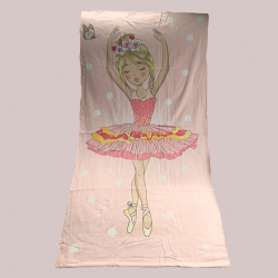 pink ballerina beach towel ballet gift idea kids girls