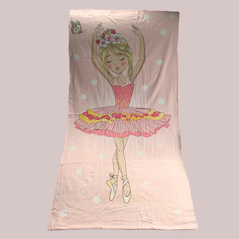 serviette de plage ballerine rose idée cadeau danseuse