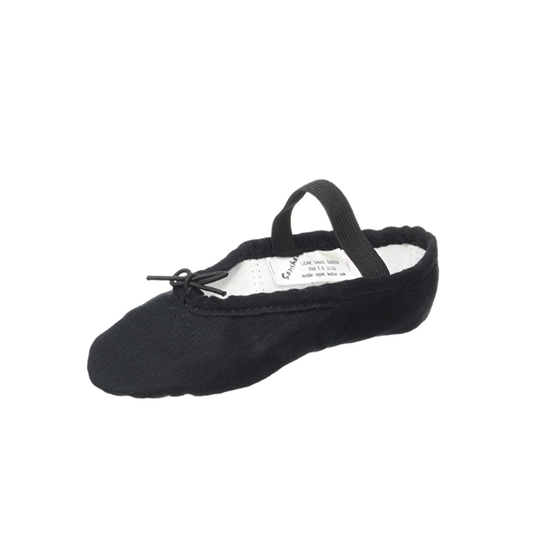 ballet shoe black canvas kids Sansha tutu split c