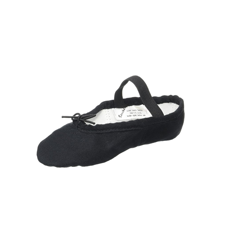 zwarte balletschoen canvas splitzool