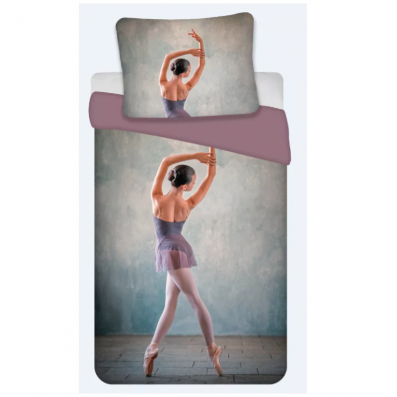 Housse de couette ballerine violet