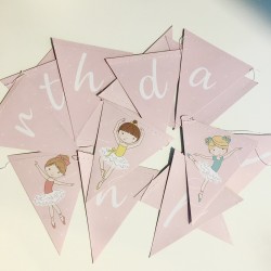 drapeaux anniversaire ballerine