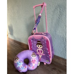 pink ballerina trolley schoolbag Bobble Art ballet gift idea