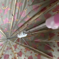 parapluie rose ballérine vintage pour enfants