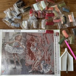 Diamantmalerei-Balletttänzerin