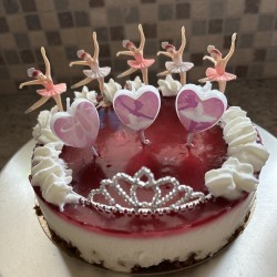 ballerina verjaardagskaars hartvormig