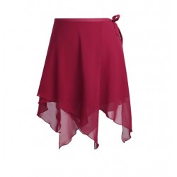 asymmetric ballet wrap skirt burgundy