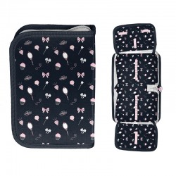 black and pink ballerina pencil case ballet gift idea school