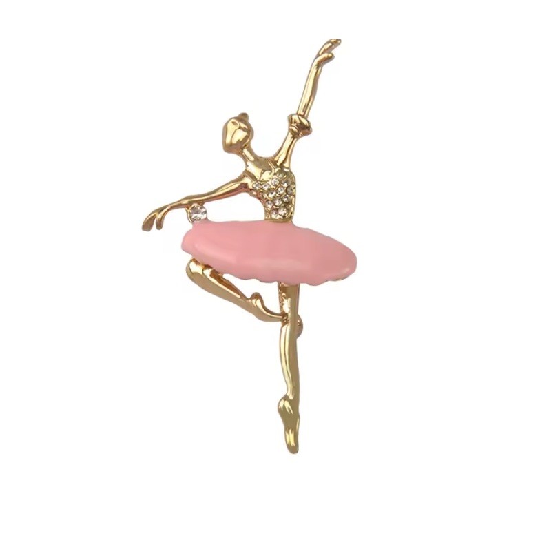 gold ballerina brooch ballet gift idea