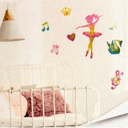 ballerina glitter wall stickers Atmosphera