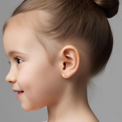 sterling silver ballerina stud earring