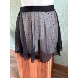 schwarzer oder blauer Ballettrock gepunktet Sansha