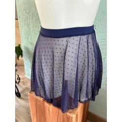 schwarzer oder blauer Ballettrock gepunktet Sansha Awena