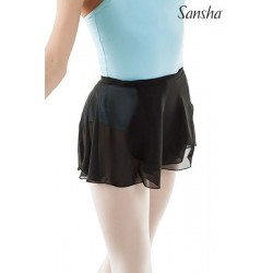 Short black ballet wrap skirt adults Sansha Alizée