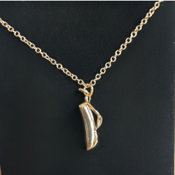 ballet necklace with ballet shoe silver or gold ballet gift idea