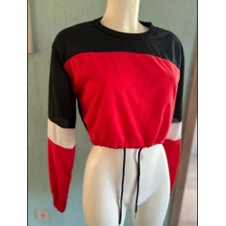 long sleeved dance crop top