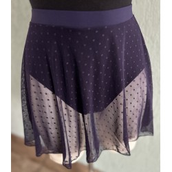 Sansha polka dot plumetis ballet rok zwart blauw
