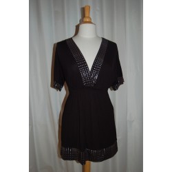 podiumkledij te huur jurk zwart zilver moderne dans