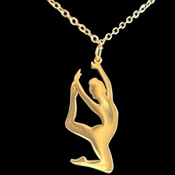 chaîne dorée avec danseuse / gymnaste