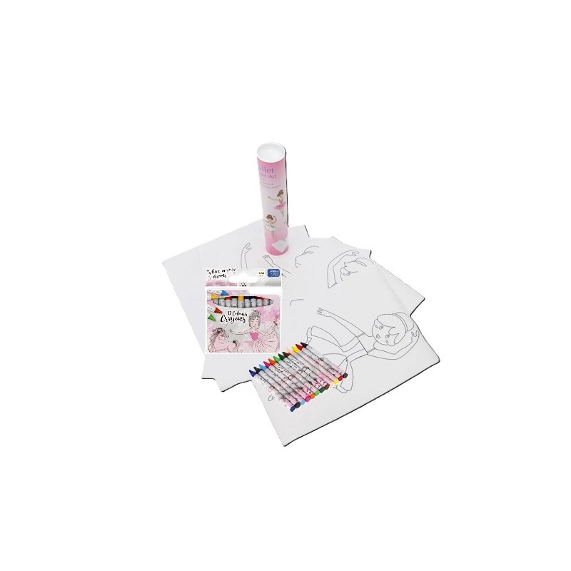 ballerina tekenset met posters en wasco's fijne motoriek vakantie bezigheid ballet danseres ballet geschenk cadeau idee