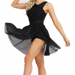 chiffon dance dress with shorts