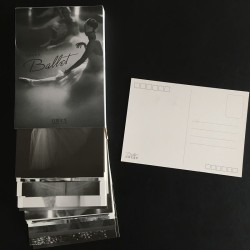 Ballerina-Geburtstagskarten, Postkarten-Set schwarz und weiß
