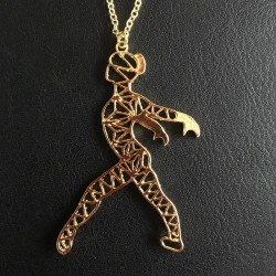 necklace modern dancer gold