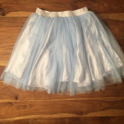 ballerina tutu rok ijsblauw zilver