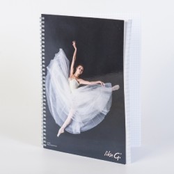 Like G ballerina spiral notebook black and white