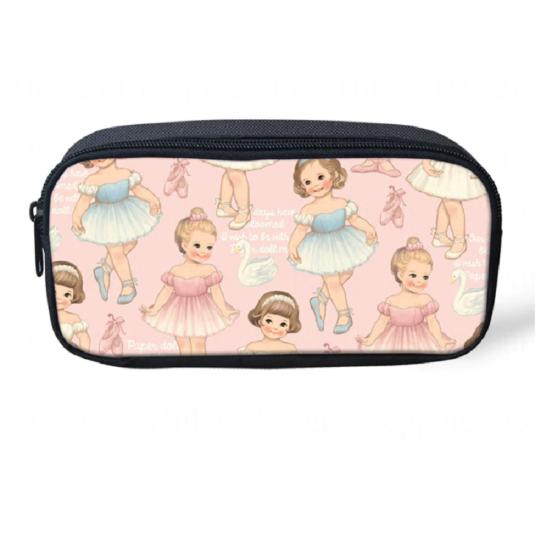 ballet pencil case make-up bag retro vintage